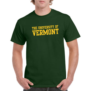 University of Vermont Catamounts Basic Block T Shirt - Forest