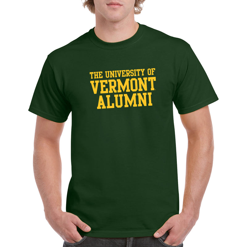 University of Vermont Catamounts Alumni Basic Block T Shirt - Forest