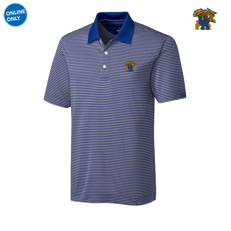 UK CB Big & Tall DryTec Trevor Stripe Polo - Tour Blue/Oxide