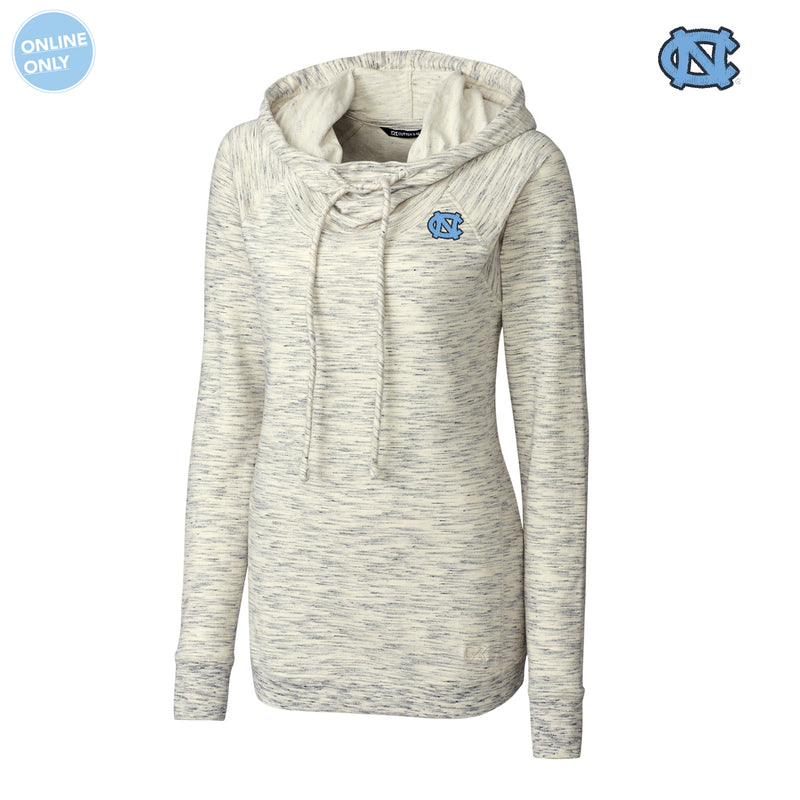 University of North Carolina Cutter & Buck Women's Long Sleeve Tie Breaker Hoodie - Snow White