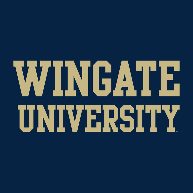 Wingate University Basic Block Bulldogs Heavy Cotton Tank Top - Navy