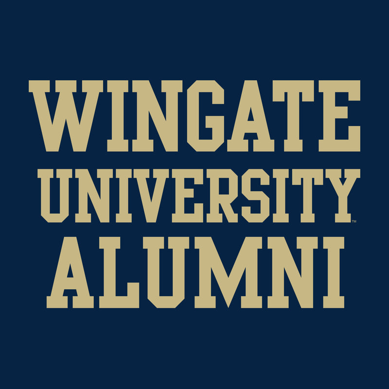 Wingate University Bulldogs Alumni Basic Block Cotton Short Sleeve T Shirt - Navy