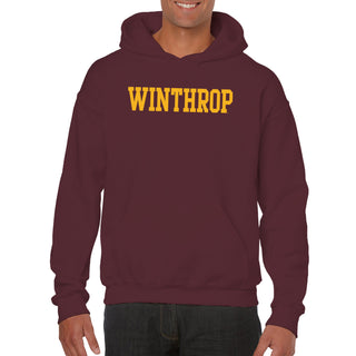 Winthrop University Eagles Basic Block Hoodie - Maroon