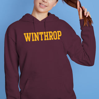 Winthrop University Eagles Basic Block Hoodie - Maroon