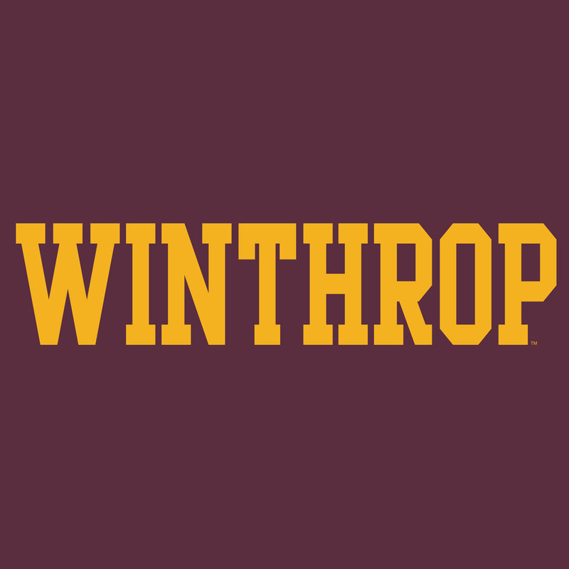 Winthrop University Eagles Basic Block Short Sleeve T Shirt - Maroon