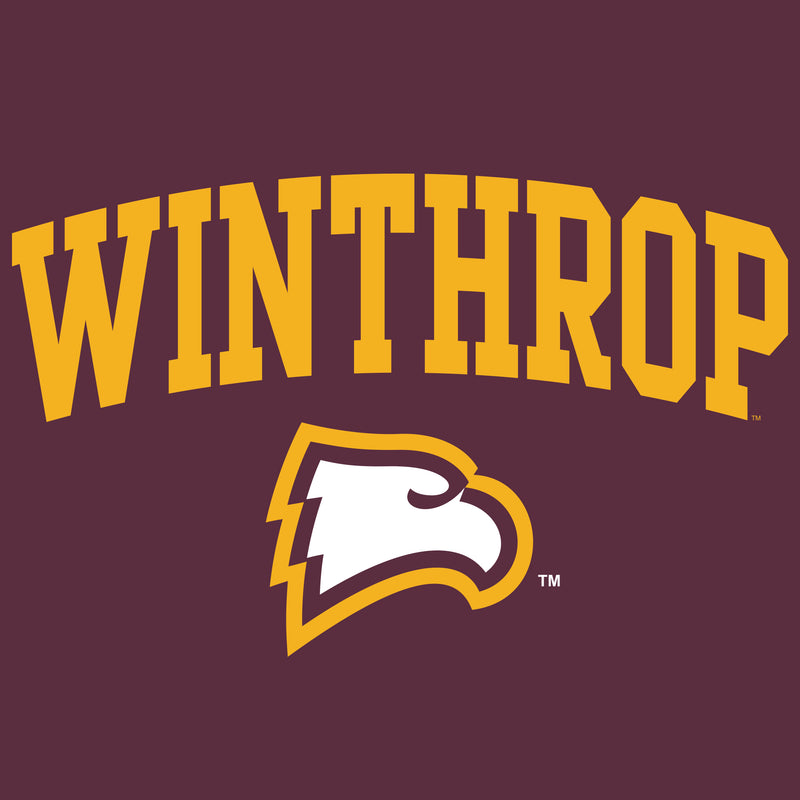 Winthrop University Eagles Arch Logo Short Sleeve T Shirt - Maroon