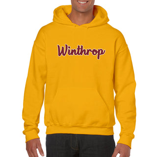 Winthrop University Eagles Basic Script Hoodie - Gold