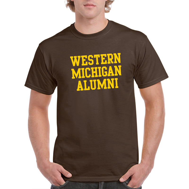 Western Michigan Alumni Block T Shirt - Dark Chocolate