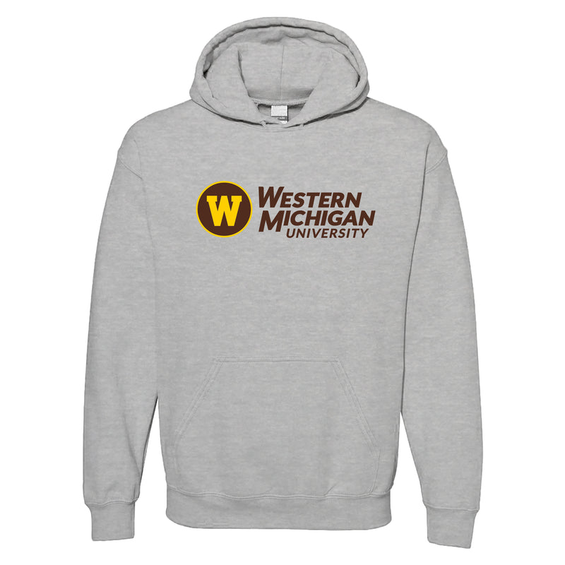 Western Michigan University Broncos Institutional Logo Hoodie - Sport Grey