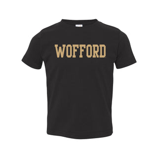 Wofford College Terriers Basic Block Toddler T Shirt - Black