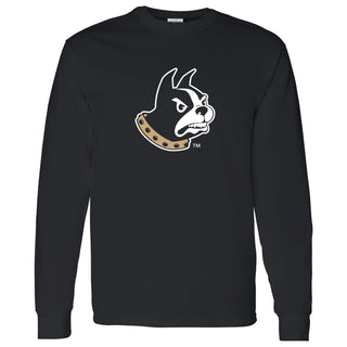 Wofford College Terriers Primary Logo Long Sleeve T Shirt - Black