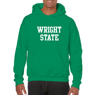 Wright State University Raiders Basic Block Hoodie - Irish Green