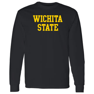 Wichita State University Shockers Basic Block Long Sleeve T-Shirt - Black