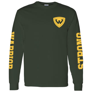 Wayne State University Warriors Double Sleeve Print Long Sleeve T-Shirt - Forest