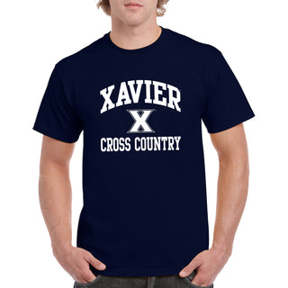 Xavier University Musketeers Arch Logo Cross Country Short Sleeve T Shirt - Navy