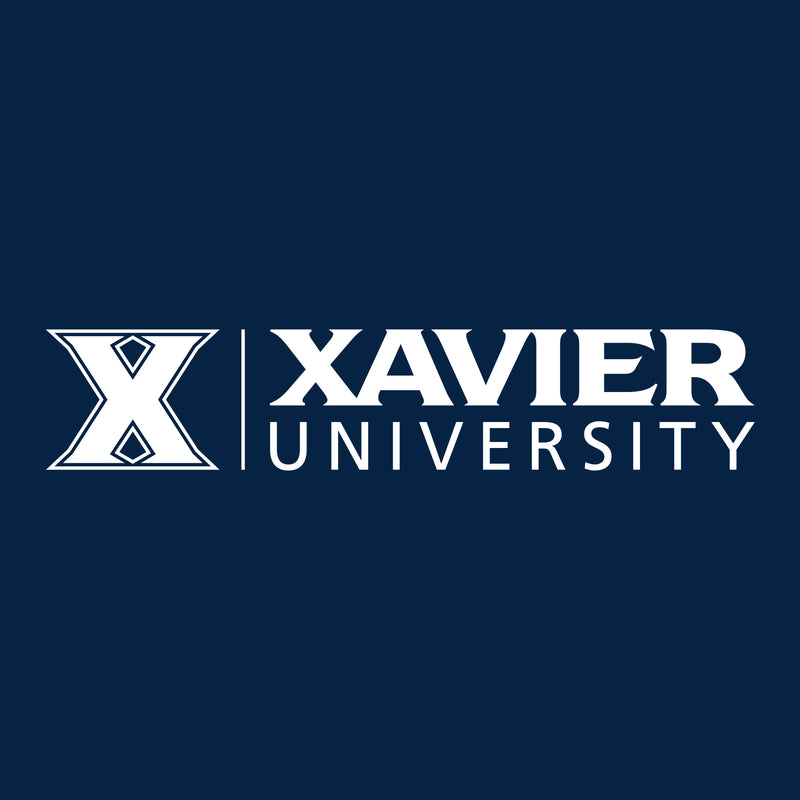 Xavier University Musketeers Institutional Logo Short Sleeve T Shirt - Navy