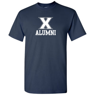 Xavier University Musketeers Primary Logo Alumni Basic Cotton Short Sleeve T Shirt - Navy