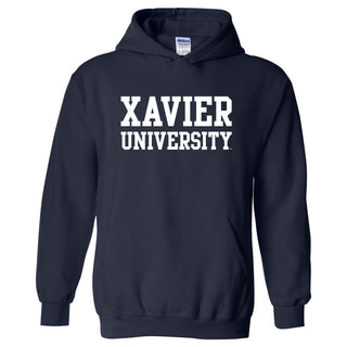 Xavier University Musketeers Basic Block Heavy Blend Hoodie - Navy