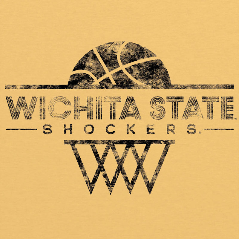 Wichita State University Shockers Oblique Hoop Canvas Triblend Short Sleeve T-Shirt - Yellow Gold