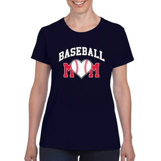 Baseball Mom - Baseball, Mom, Women, Sports, Ladies T-Shirt Basic Cotton - Navy