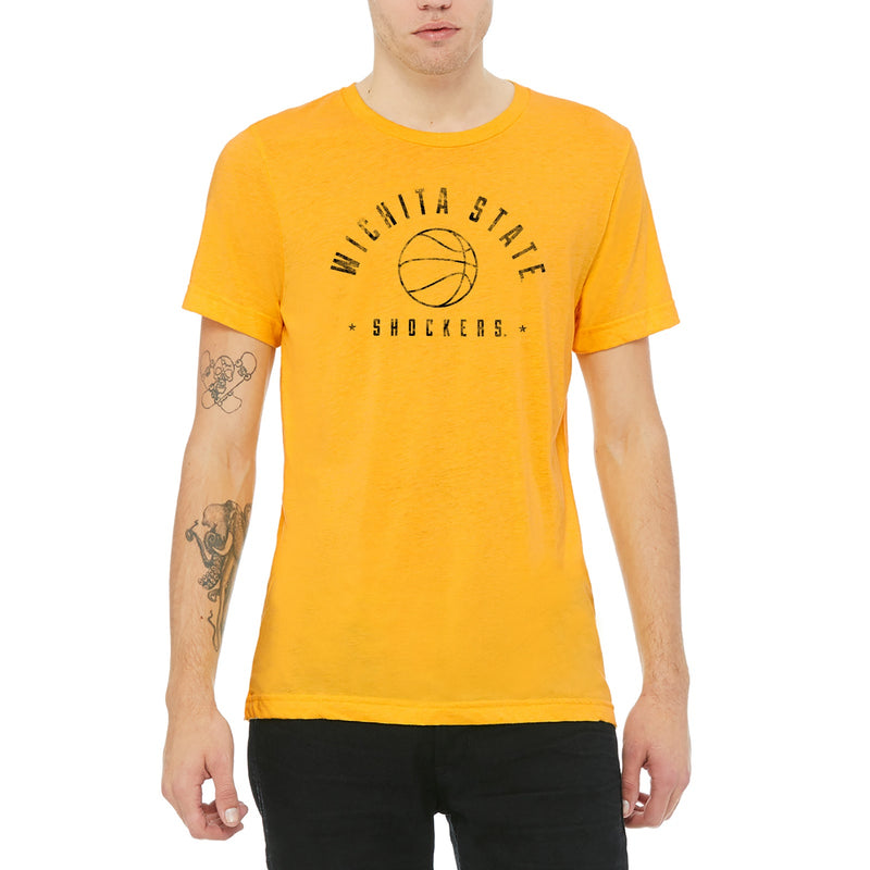 Wichita State University Shockers Basketball Metaphys Canvas Triblend Tee - Yellow Gold