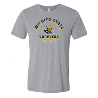 Wichita State University Shockers Division Arch Canvas Triblend Short Sleeve T Shirt - Athletic Grey