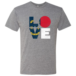 LOVE North Carolina Hurricane Relief Next Level Tee - Premium Heather