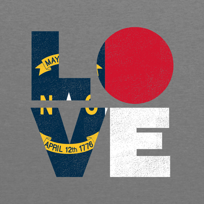 LOVE North Carolina Hurricane Relief Next Level Tee - Premium Heather